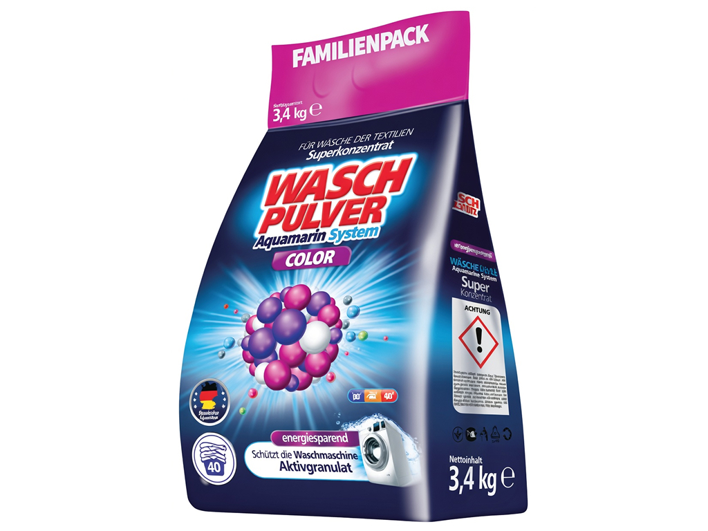 Стиральный порошок Wasch Pulver Color для автоматической стирки, 3,4 кг