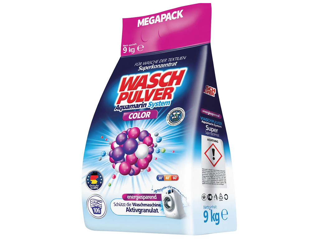 Стиральный порошок Wasch Pulver Color для автоматической стирки, 9 кг