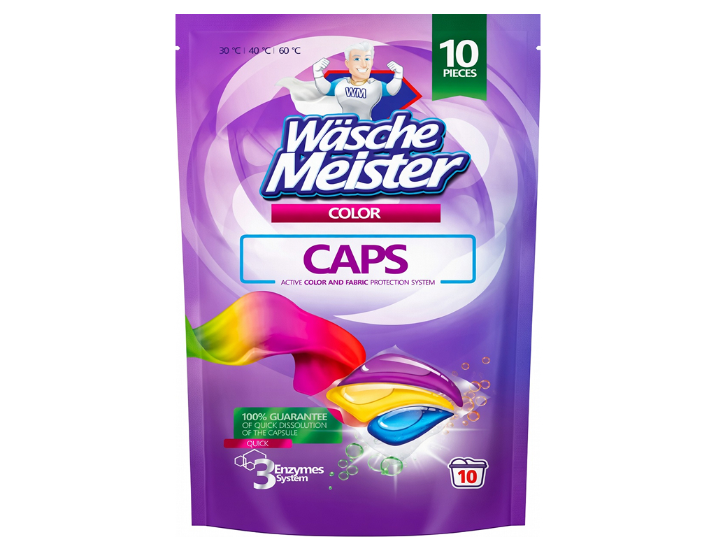 Капсулы для стирки Wasche Meister Color, 10 шт