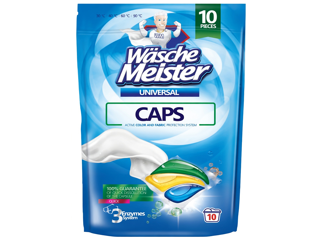 Капсулы для стирки Wasche Meister Universal, 10 шт