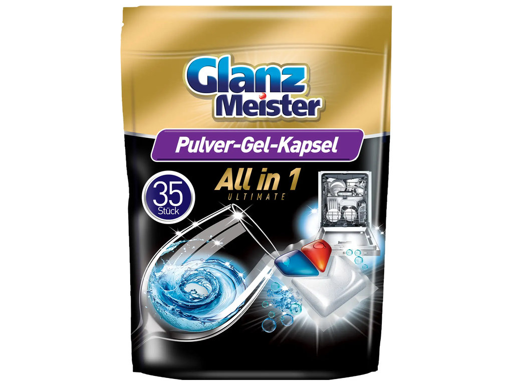 Капсулы для посудомоечной машины Glanz Meister All in One Ultimate, 35шт