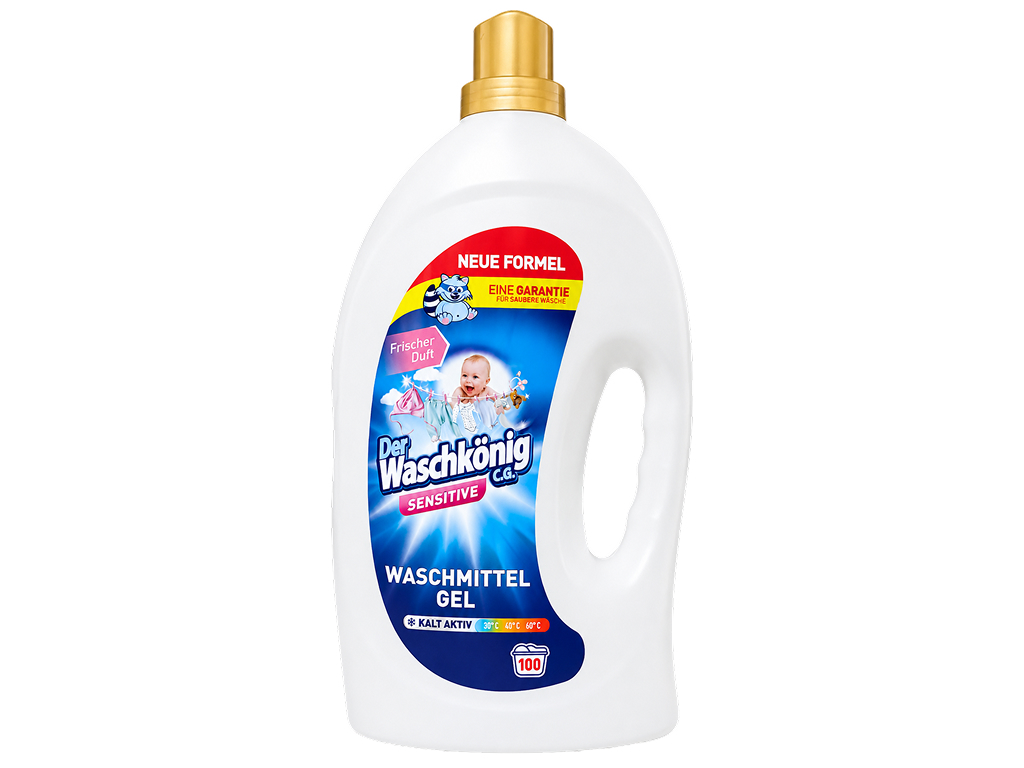 Гель для стирки Der Waschkonig Sensitive, деликатный для детского белья, 3 л, 100 циклов