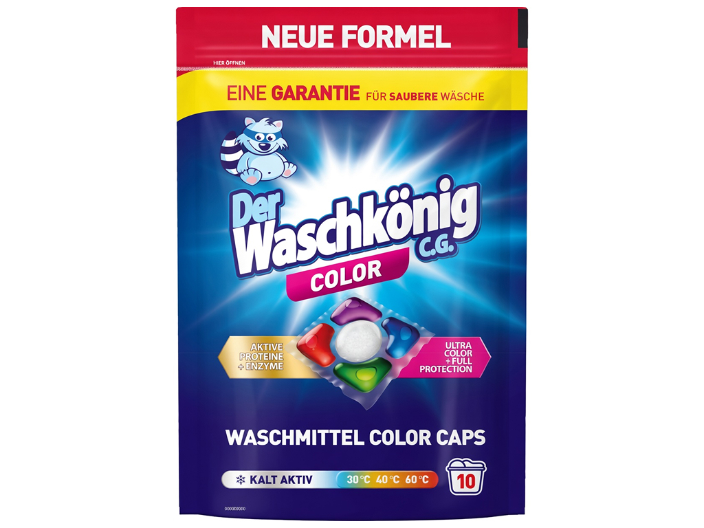 Капсулы для стирки Waschkonig Color, 10 шт