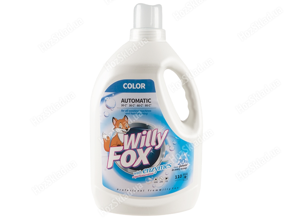 Средство моющее для стирки жидкое Willy Fox Color 3,3л