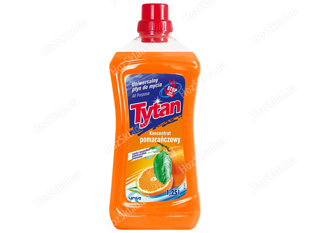 Жидкость универсальная для мытья Tytan концентрат апельсин 1,25л