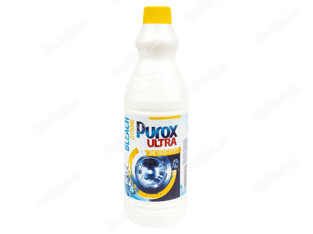 Отбеливатель жидкий хлорный Purox Ultra Zitrone лимон для белых тканей 1л
