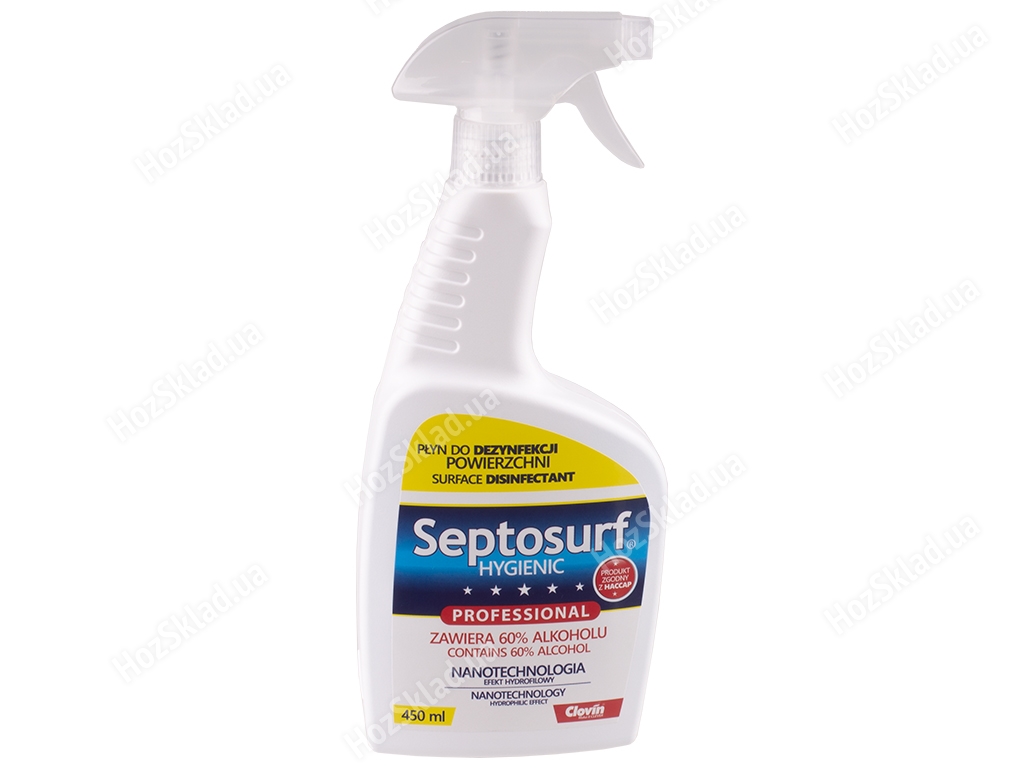 Средство дезинфицирующее Septosurf Hygienic для поверхностей, на спиртовой основе 450мл