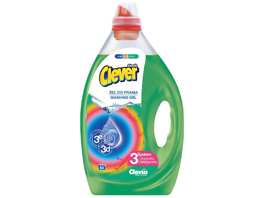 Средство для стирки Clever Color&White, жидкое, 1,5л