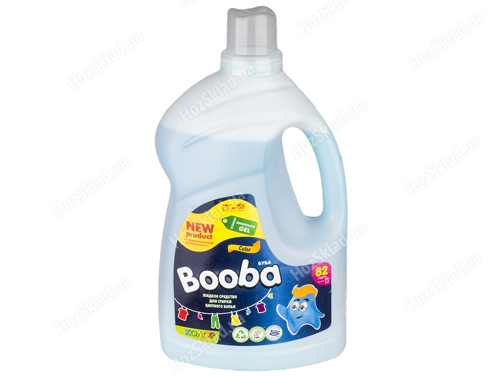 Гель для прання Booba Колор концентрований, для кольорової білизни всіх видів 2900мл