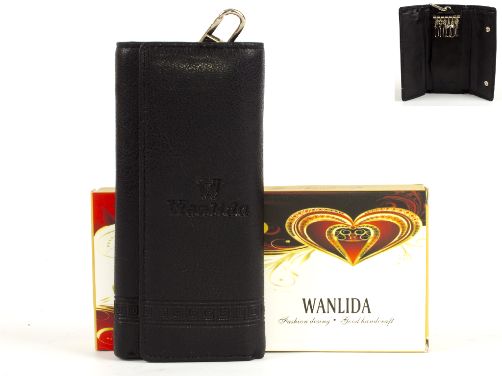Кошелек-ключница кожзам. "Wanlida" черная.