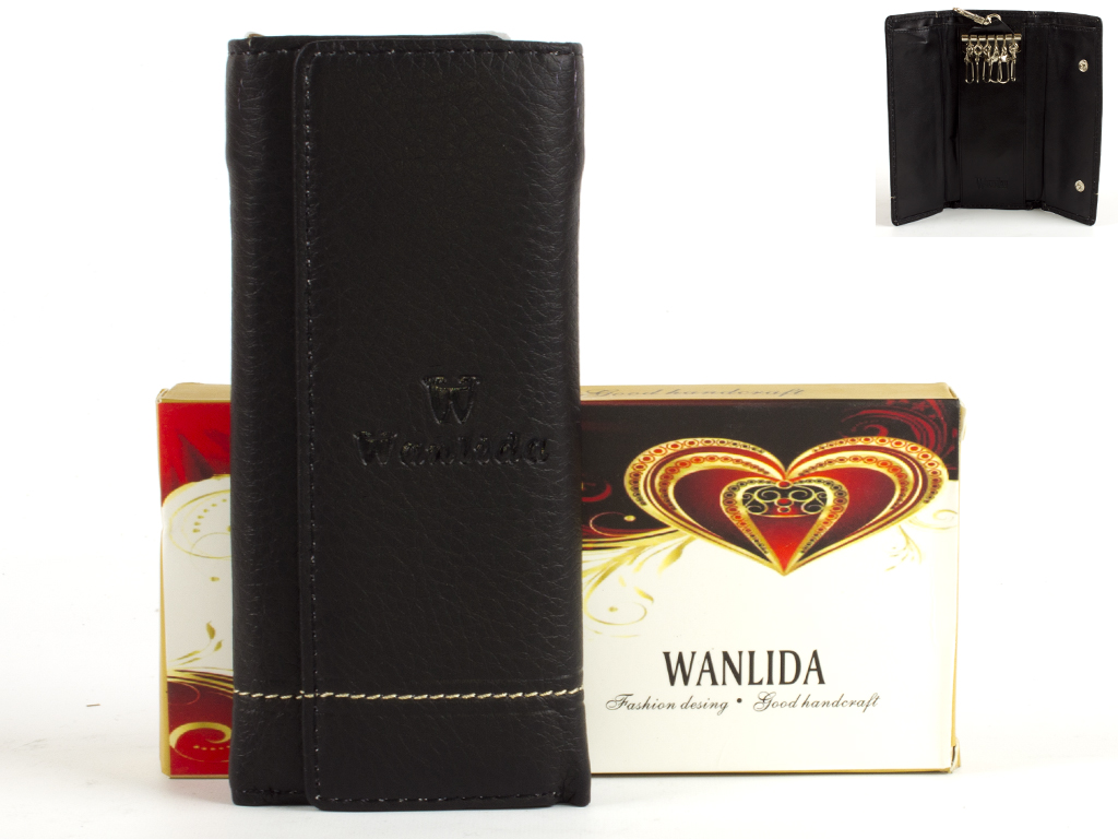 Кошелек-ключница кожзам. "Wanlida" черная.