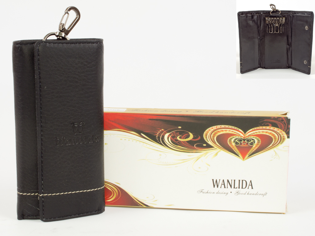 Кошелек-ключница кожзам. "Wanlida" черная.