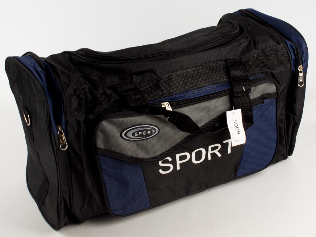 Сумка спортивная "Sport" черно-синяя
