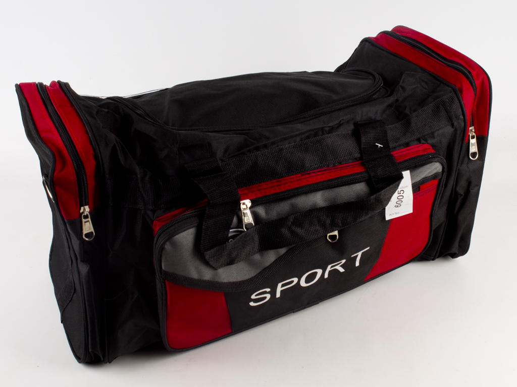 Сумка спортивная "Sport" черно-красная
