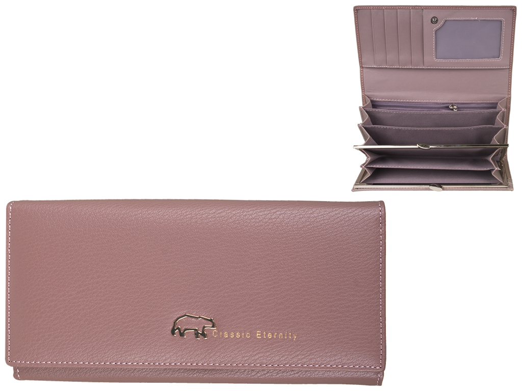 Кошелек женский кожзам. фиолетовый "Classic Eternity" 19х3х9см