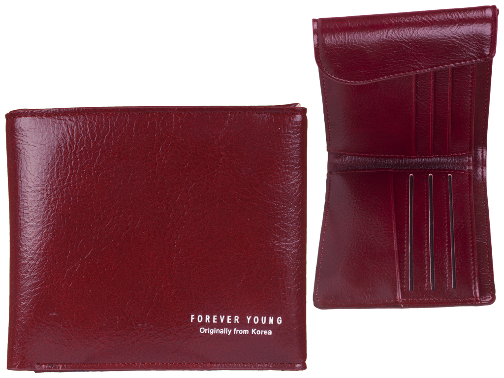 Кошелек женский кожзам. красный "Forever Young" 11х3х9,5см