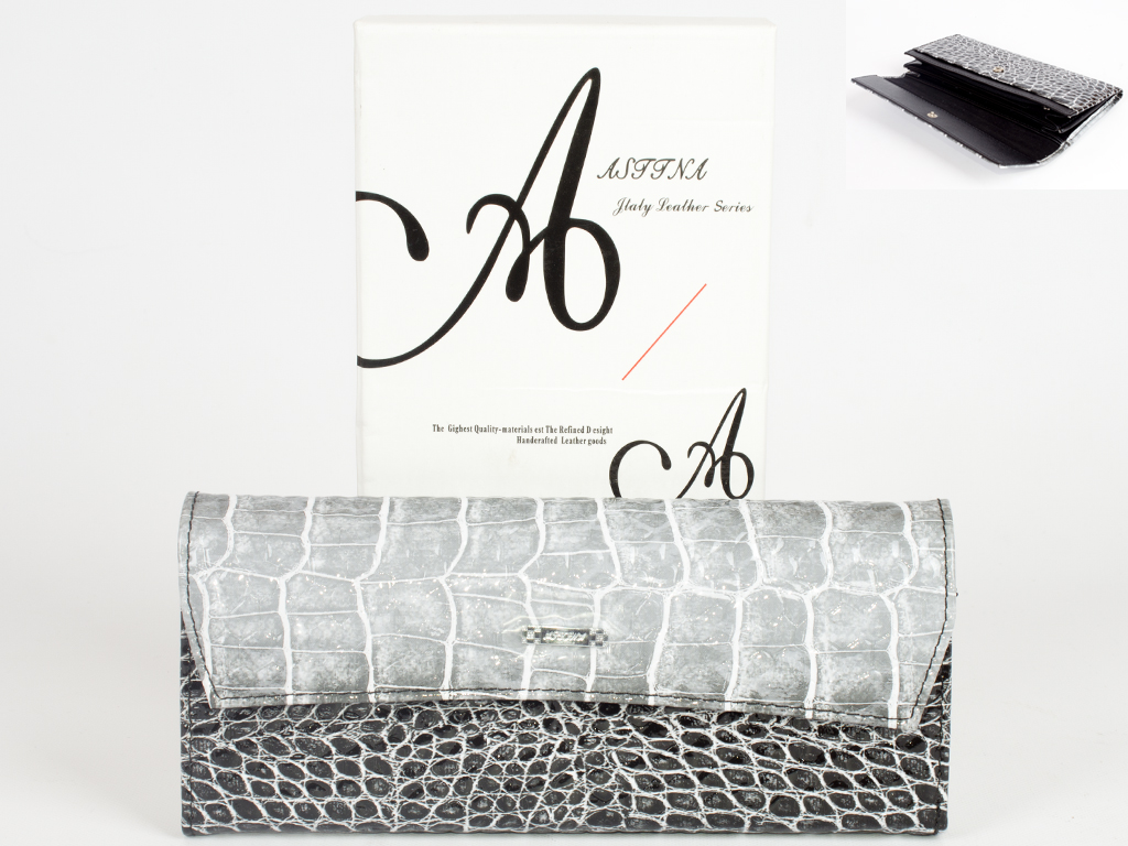 Кошелек женский кожзам., черный  "Astina"