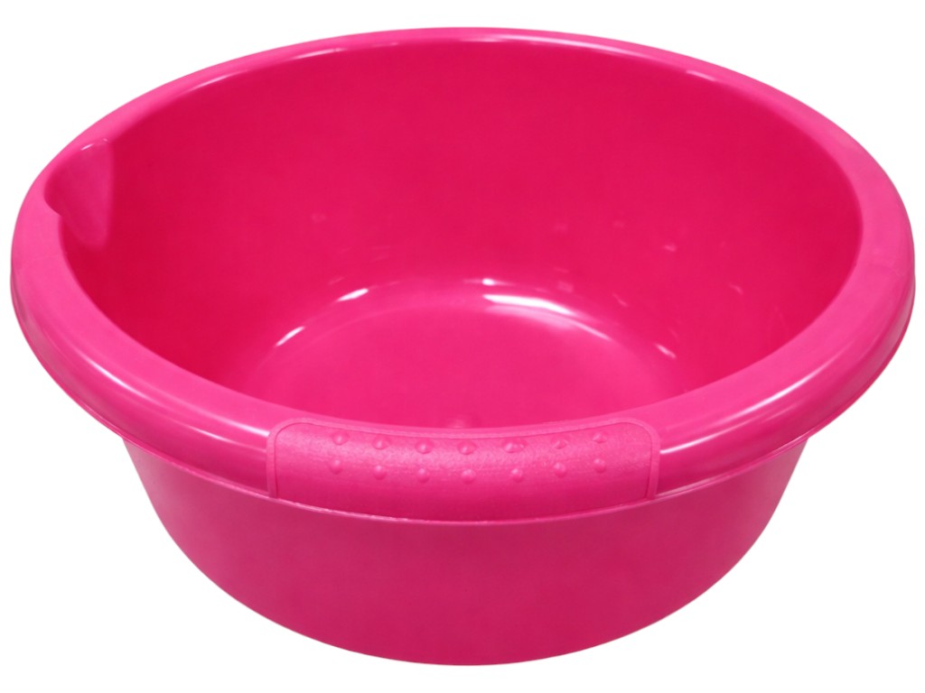 Таз круглый Консенсус, пластик, 5л, 27×15см, цвет малиновый