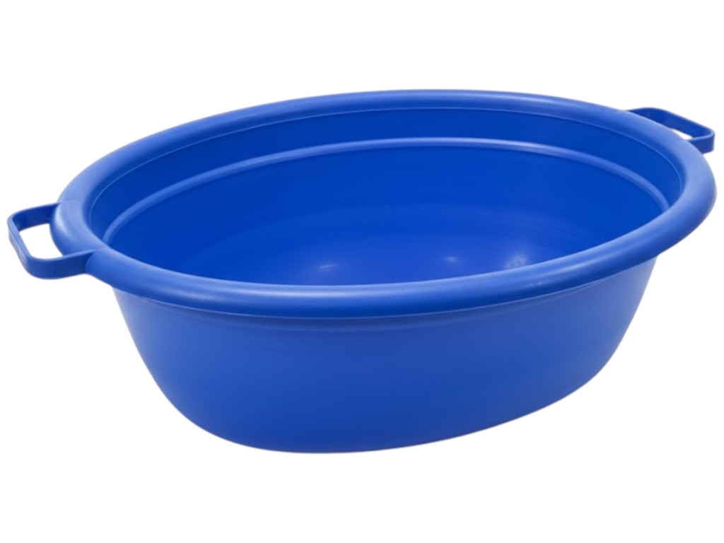 Таз овальный Консенсус, пластик, 25л, 55×44×23см, цвет синий