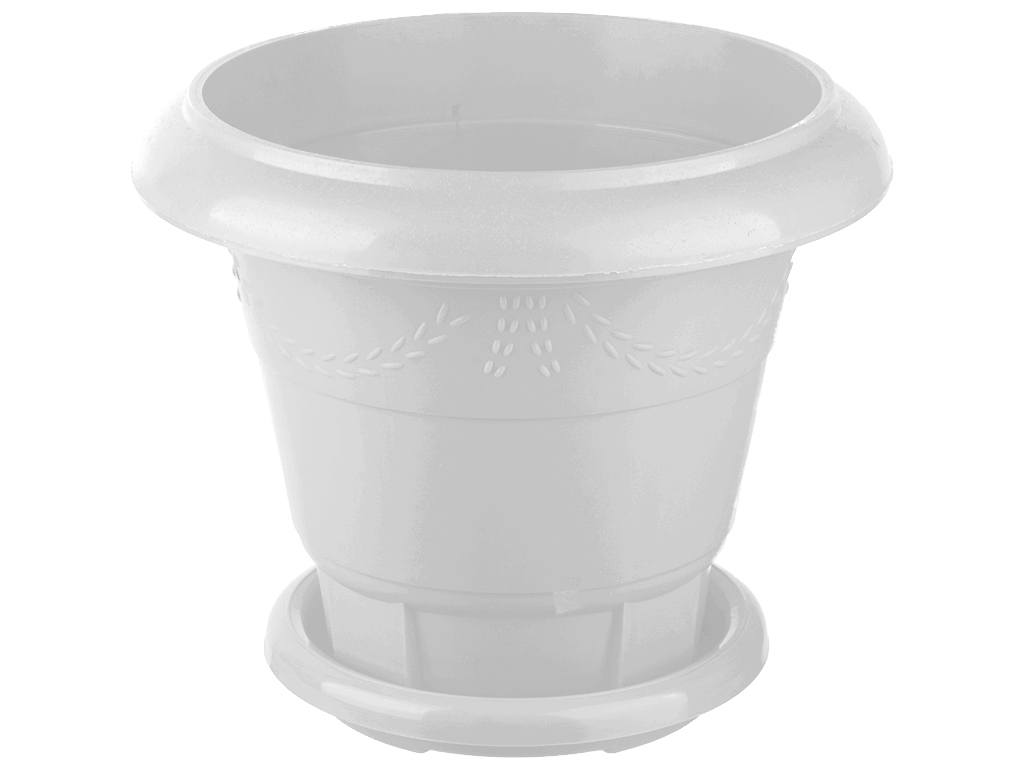 Горшок для цветов напольный №2 4л (цвет белый) Консенсус