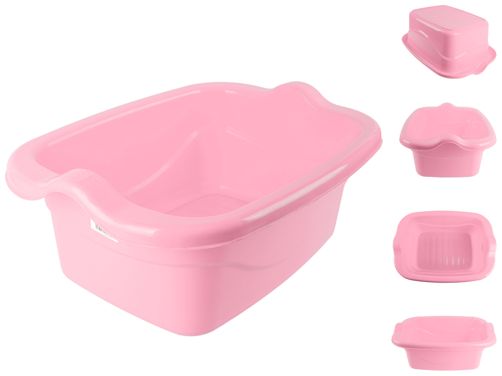 Таз прямокутний Лазурит Консенсус, 15л (Рожевий)