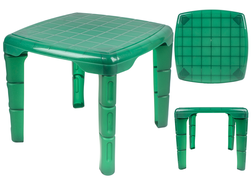 Стол детский квадратный 57х57х46см (цвет зеленый) Консенсус