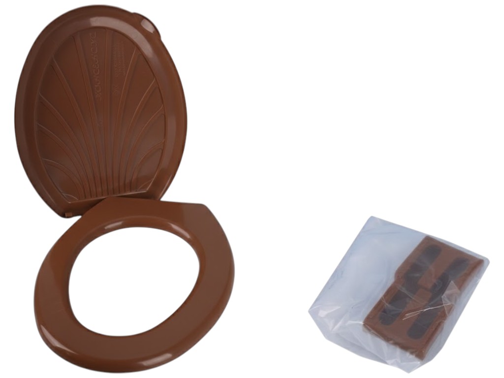 Сиденье для унитаза Люкс Консенсус, пластик, 40×37×4см, цвет коричневый