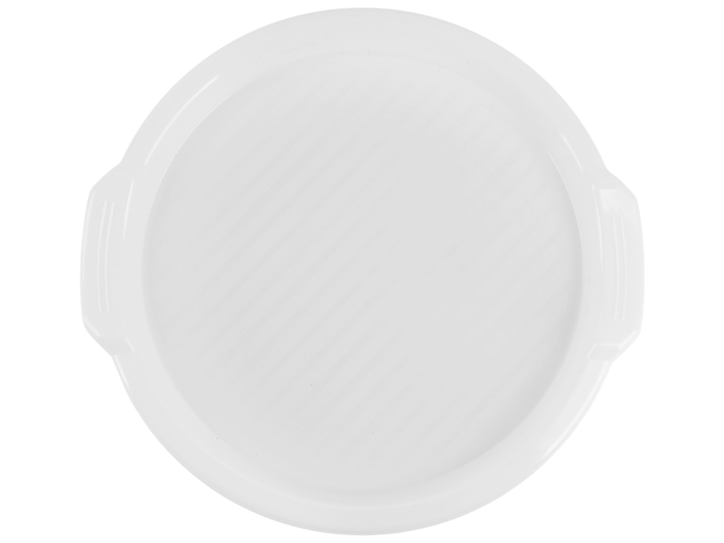 Поднос круглый с ручками Консенсус, D35см (Белый)