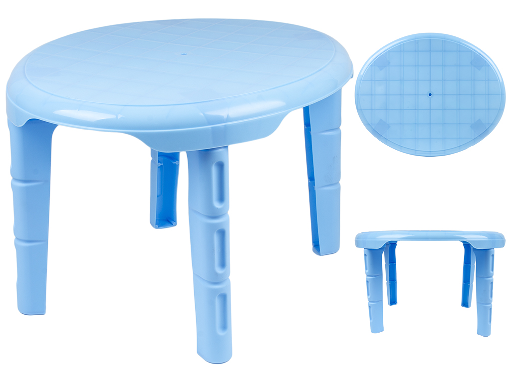 Стол детский овальный 76х41х47см (цвет голубой) Консенсус