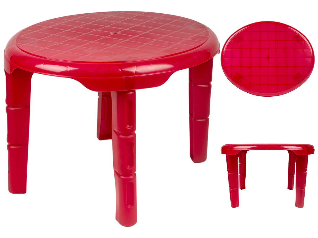 Стол детский овальный 76х41х47см (цвет красный) Консенсус