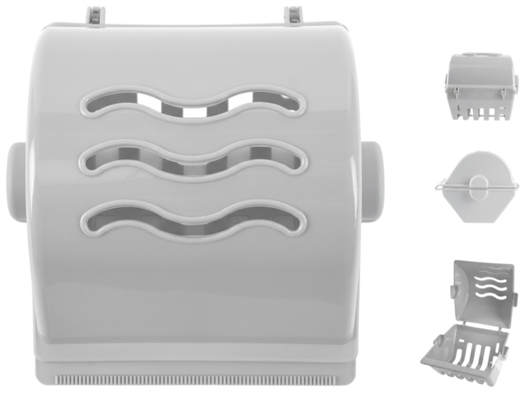 Держатель туалетной бумаги Консенсус, настенный, пластик, 15×15×30см, цвет металик