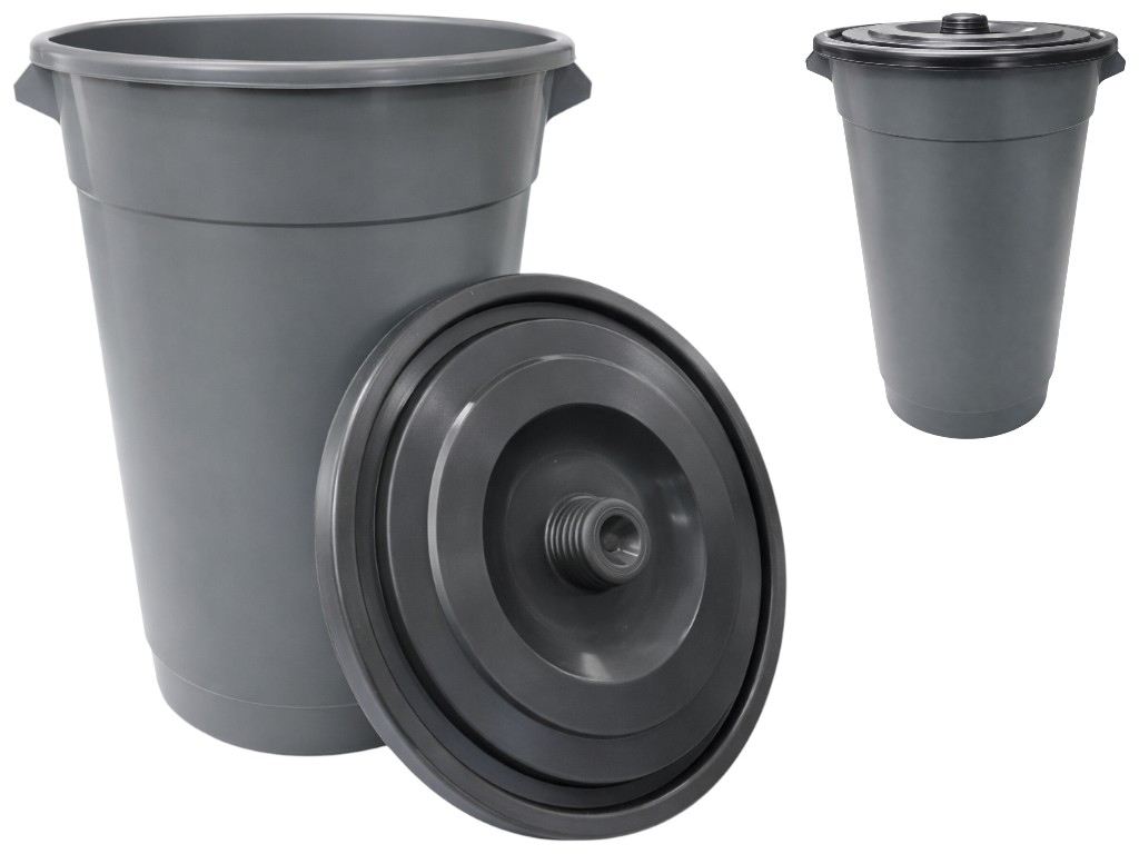 Ведро круглое Консенсус, с крышкой, пластик, 25л, 33,5×47см