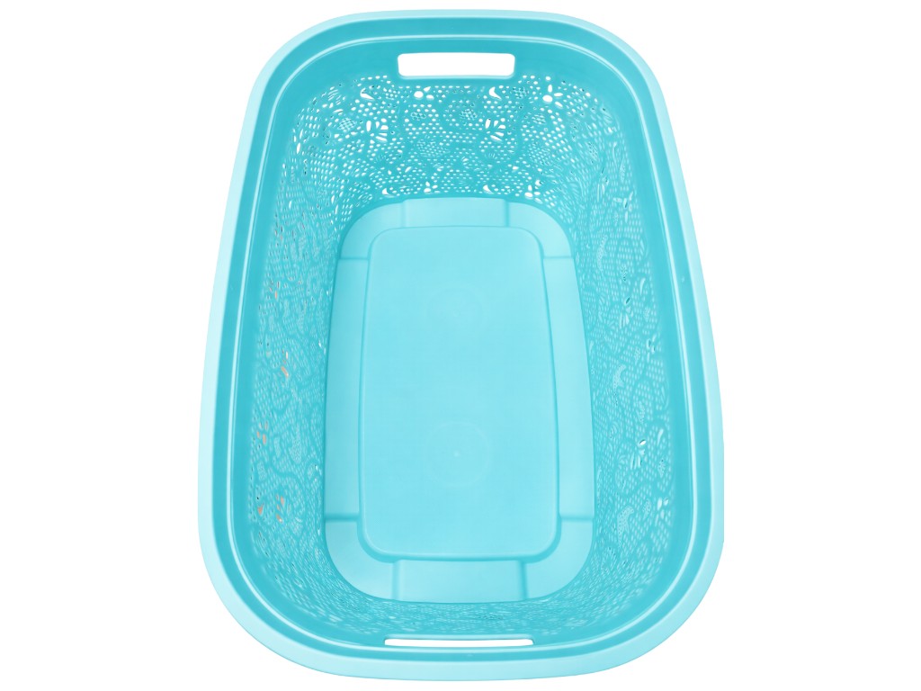 Корзина для белья Dantel, с рамой, пластик, 40л, 53×37×25см, цвет бирюза