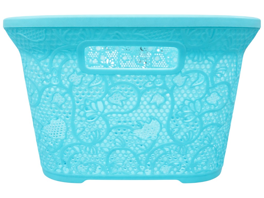 Корзина для белья Dantel, с рамой, пластик, 40л, 53×37×25см, цвет бирюза