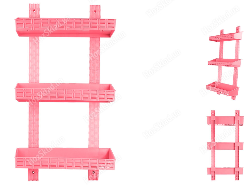 Полиця пряма Rotange, 58х30х11см (рожевий) Консенсус