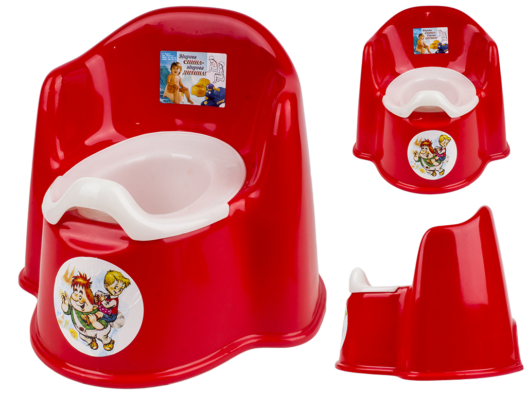 Горшок-кресло детский со съемной чашей (цвет красный) Консенсус