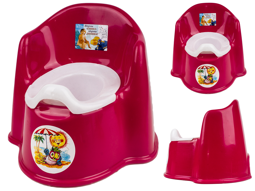 Горшок-кресло детский со съемной чашей (цвет малиновый) Консенсус