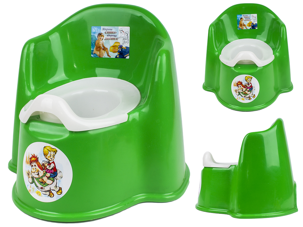 Горшок-кресло детский со съемной чашей (цвет зеленый) Консенсус