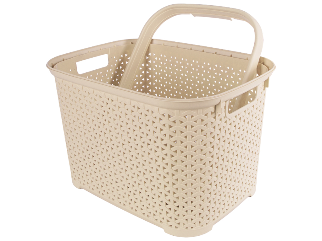 Кошик без кришки з рамкою Diomedea, 30л, бежевий