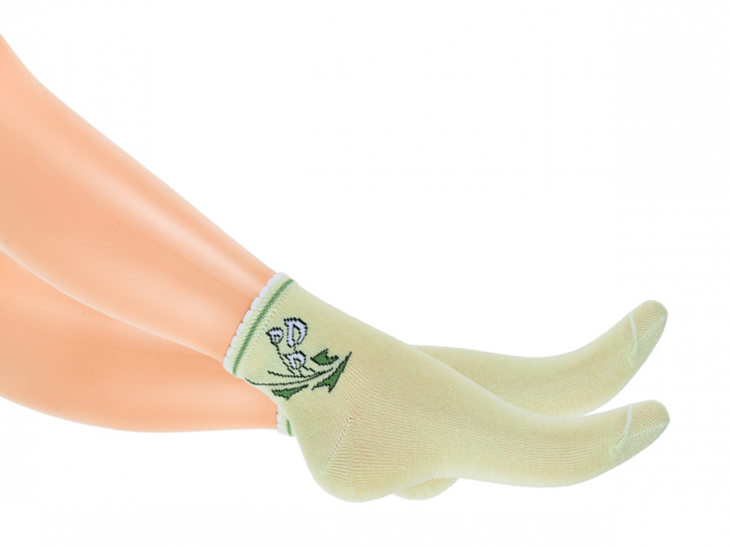 Носки женские укороченные 357, р.21-23 (35-37р.) (цвет светло-салатовый) Дюна