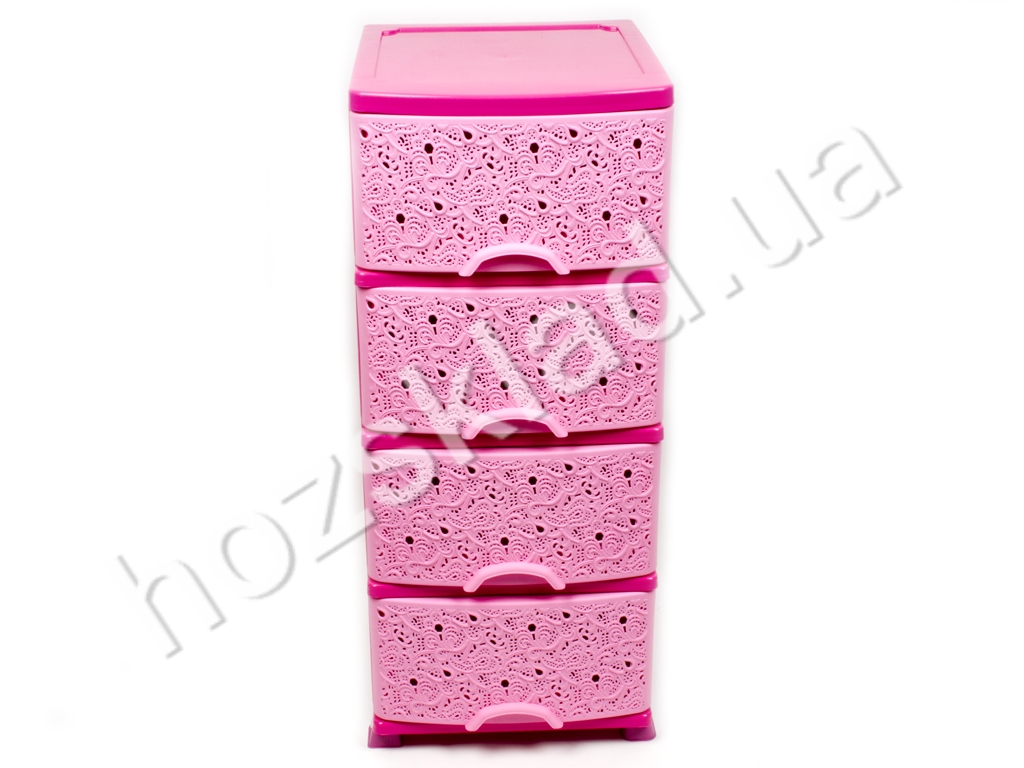 Купить Комод Ажур (цвет - розовый) Efe plastics 47x38x90см - фото 3