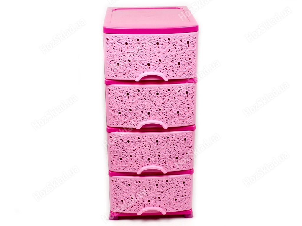 Купить Комод Ажур (цвет - розовый) Efe plastics 47x38x90см - фото 2