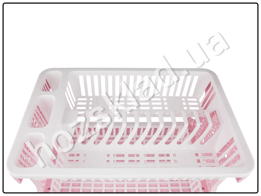 Сушилка для посуды Ажур (цвет - розовый)  Efe plastics 42х28х28см