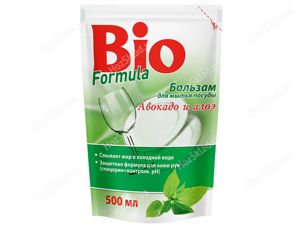 Бальзам для мытья посуды Bio Formula Авокадо и алоэ дойпак 500мл