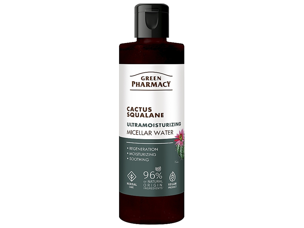 Міцелярна вода Green Pharmacy Кактус та сквалан, 200мл