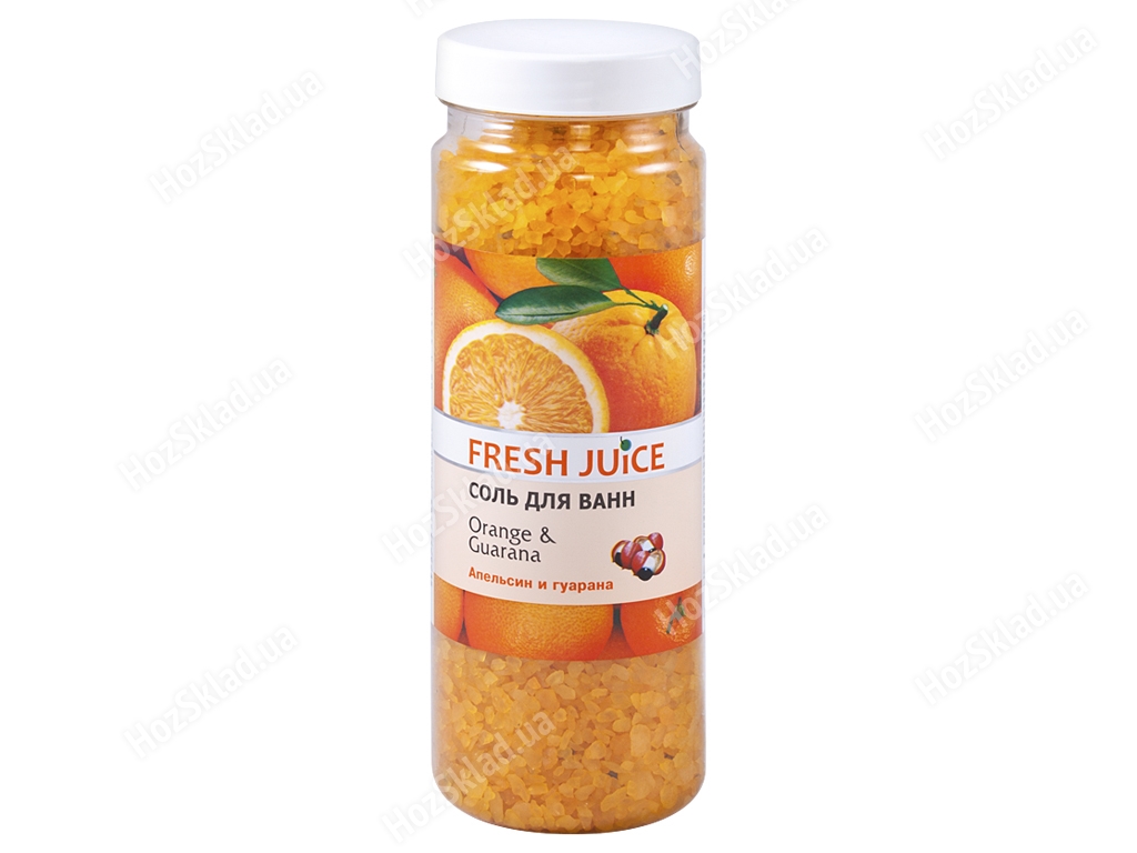Соль для ванн Fresh Juice Orange & Guarana апельсин и гуарана 700г