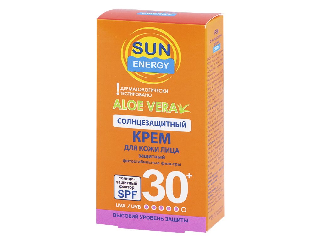 Солнцезащитный крем "Sun Energy" для лица SPF 30, 30мл.