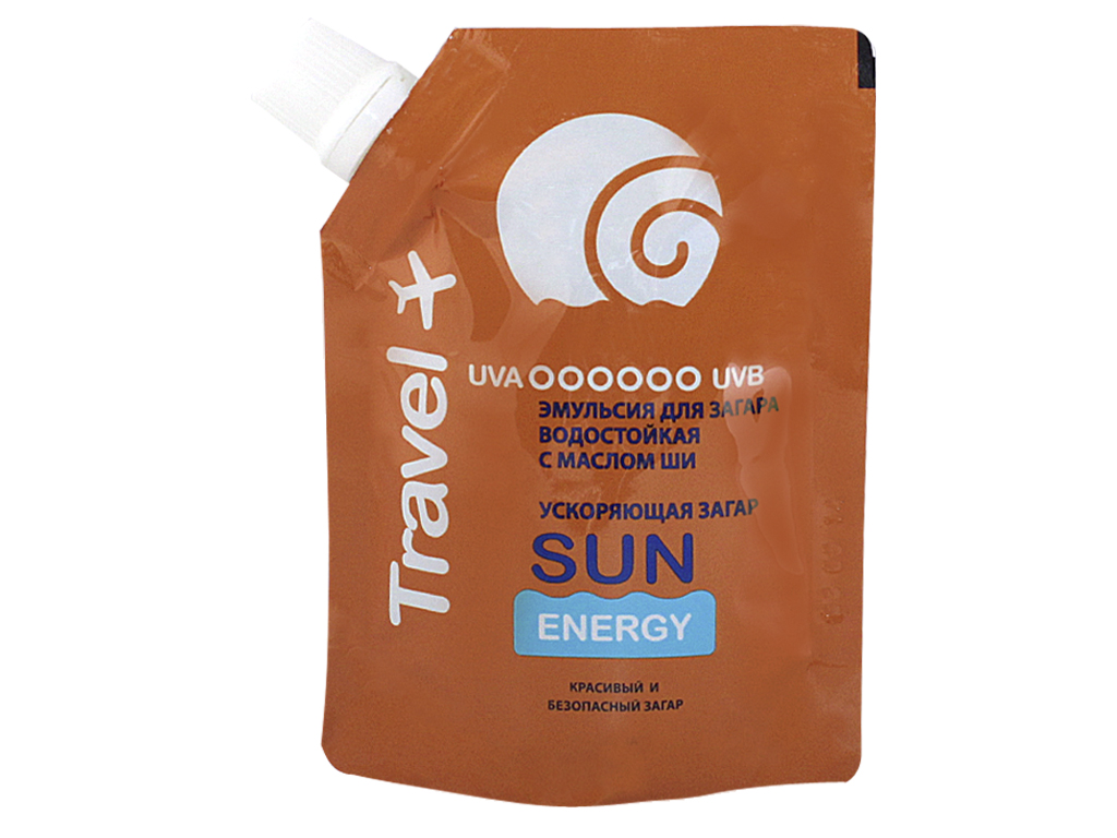 Эмульсия для загара "Sun Energy" водостойкая с маслом ши ускоряющая загар дой-пак 90мл