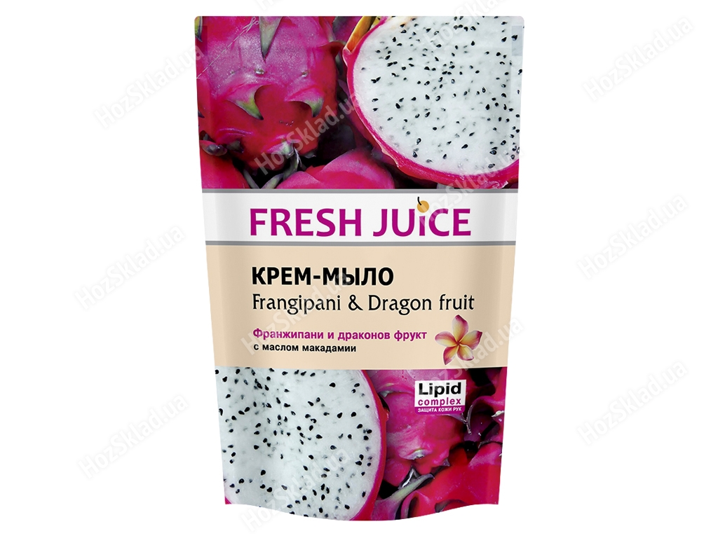 Крем-мыло жидкое Fresh Juice дой-пак Frangipani & Dragon fruit франжипани и драконов фрукт 460мл