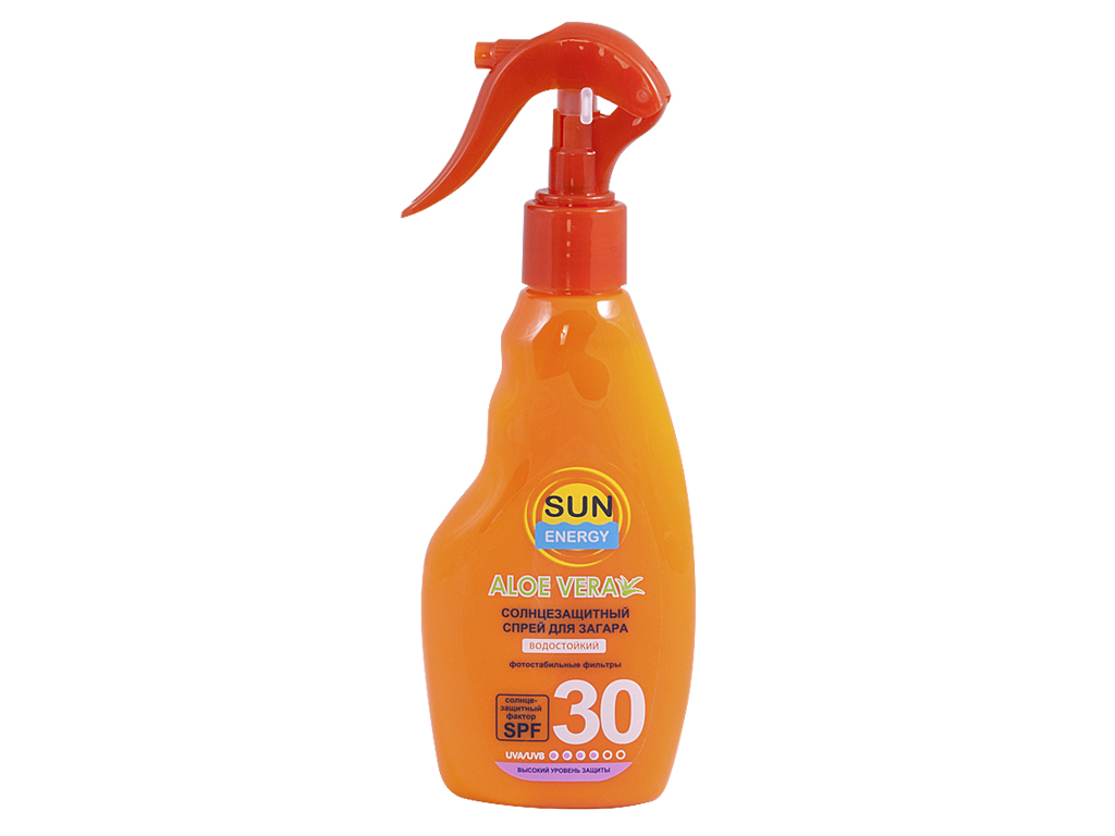 Спрей для загара "Sun Energy" с маслом ши водостойкий SPF 30, 200мл.